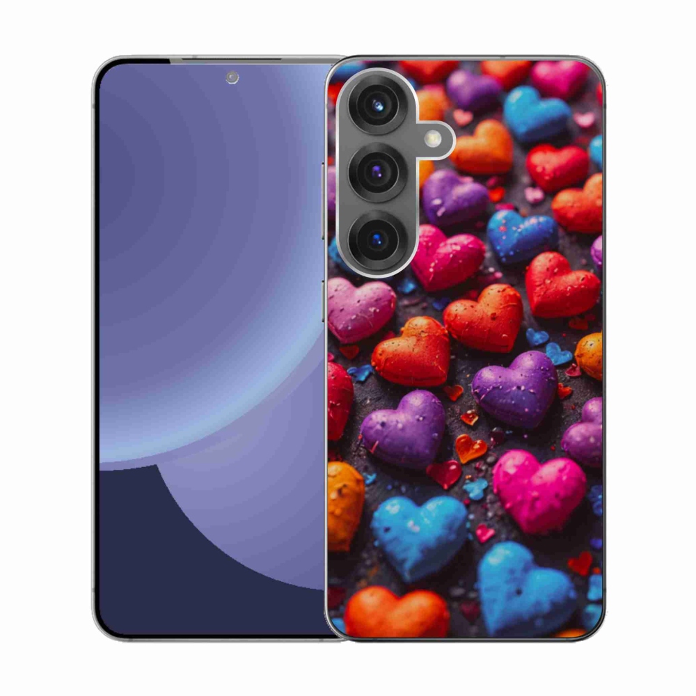 Zselés borítás mmCase Samsung Galaxy S25 készülékhez - színes szív
