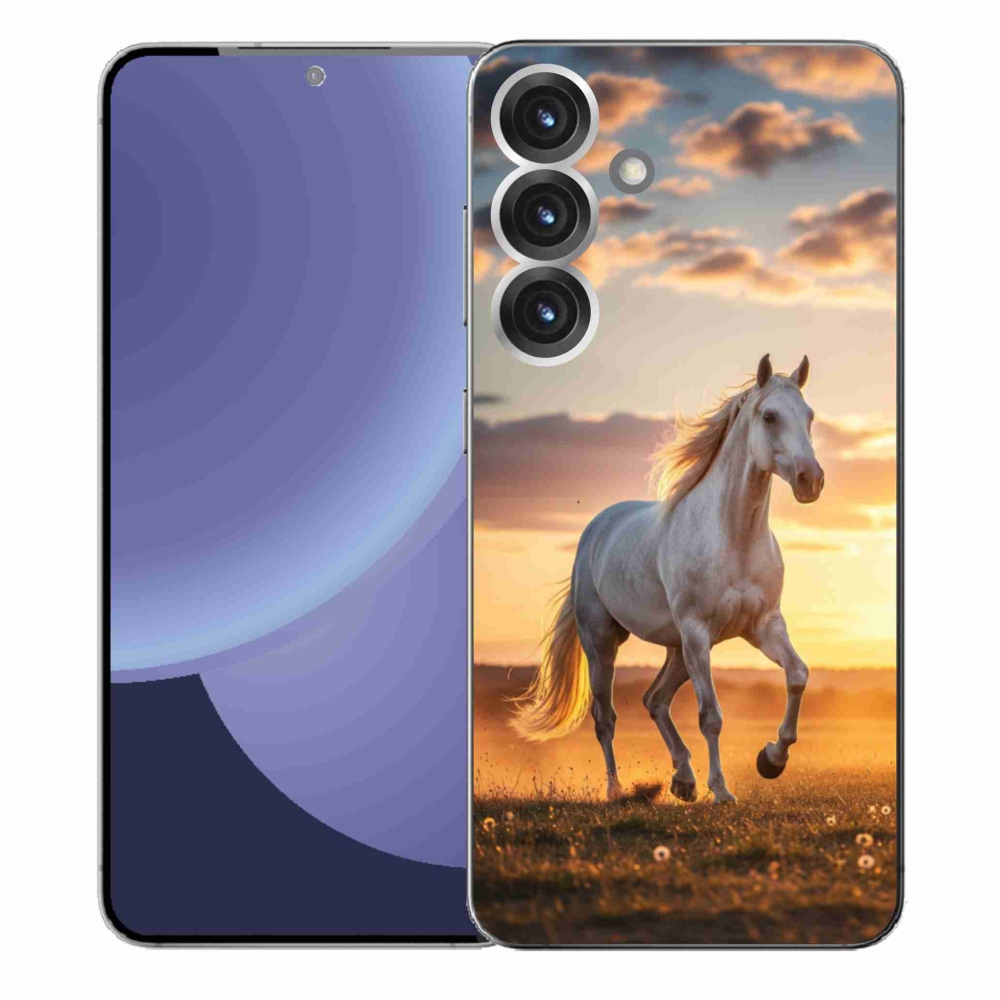 Gél borítás mmCase Samsung Galaxy S25+ - futó fehér ló 2