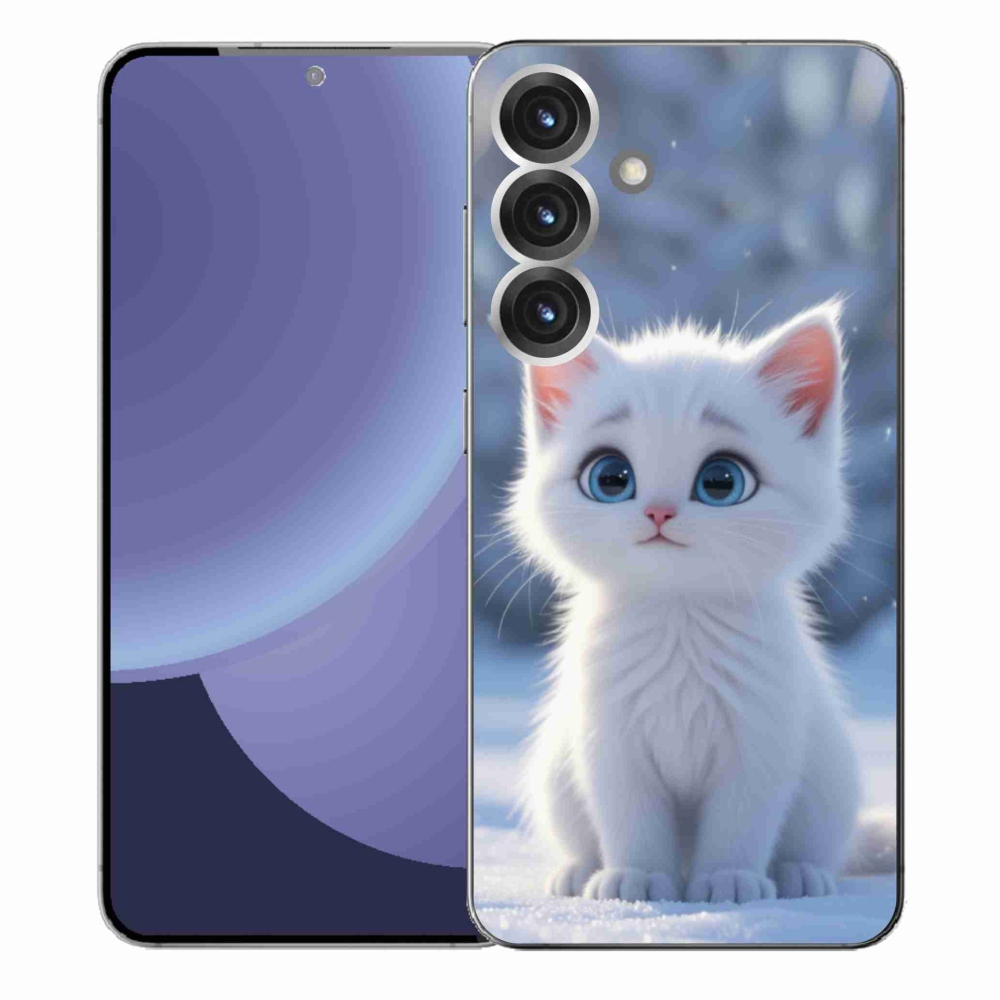 Gél védőhuzat mmCase Samsung Galaxy S25+ - fehér cica 3