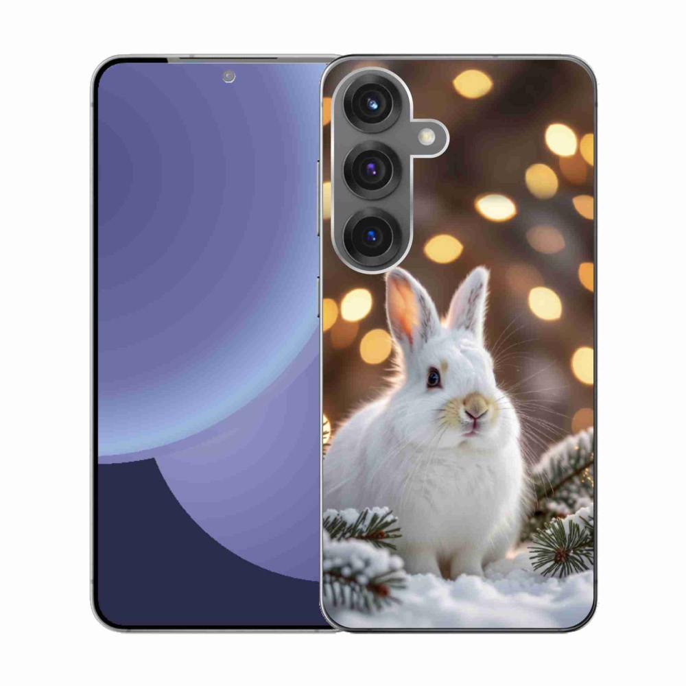Gél védőhuzat mmCase Samsung Galaxy S25 készülékhez - fehér nyúl