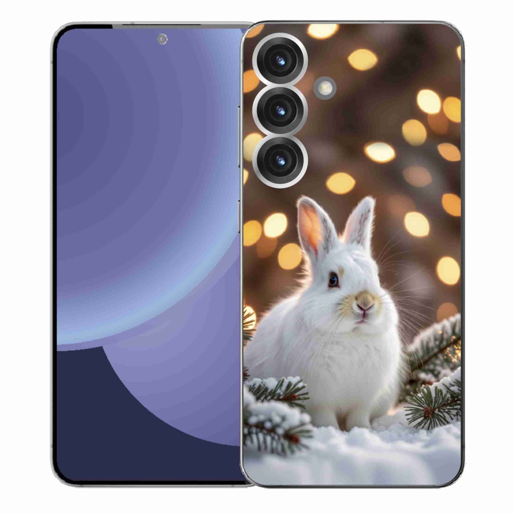 Zselés borítás mmCase Samsung Galaxy S25+ - fehér nyúlhoz