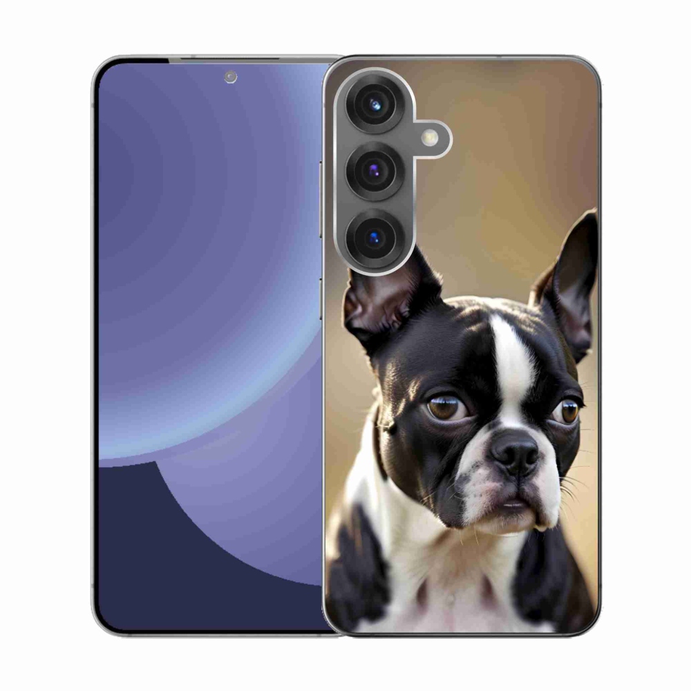 Gél borítás mmCase Samsung Galaxy S25 készülékhez - Boston Terrier