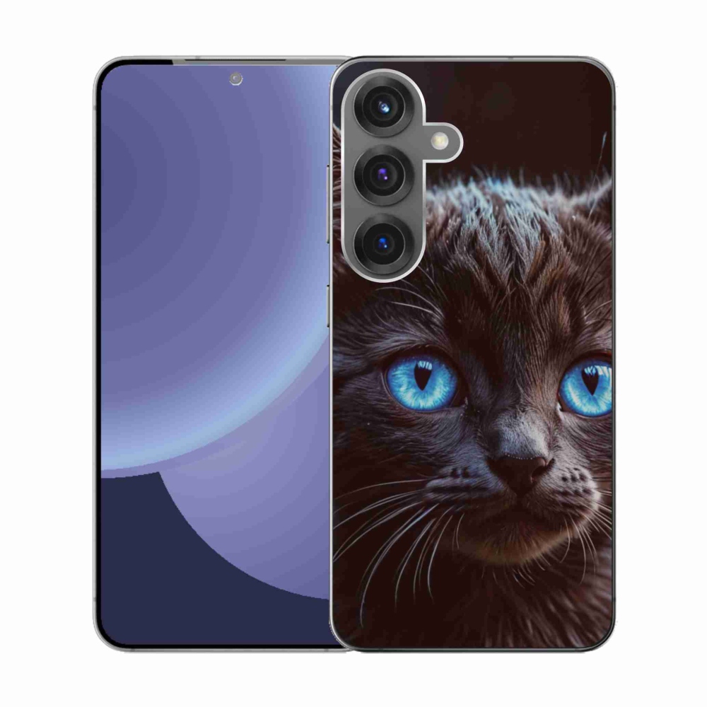 Gél védőhuzat mmCase Samsung Galaxy S25 - fekete cica 2