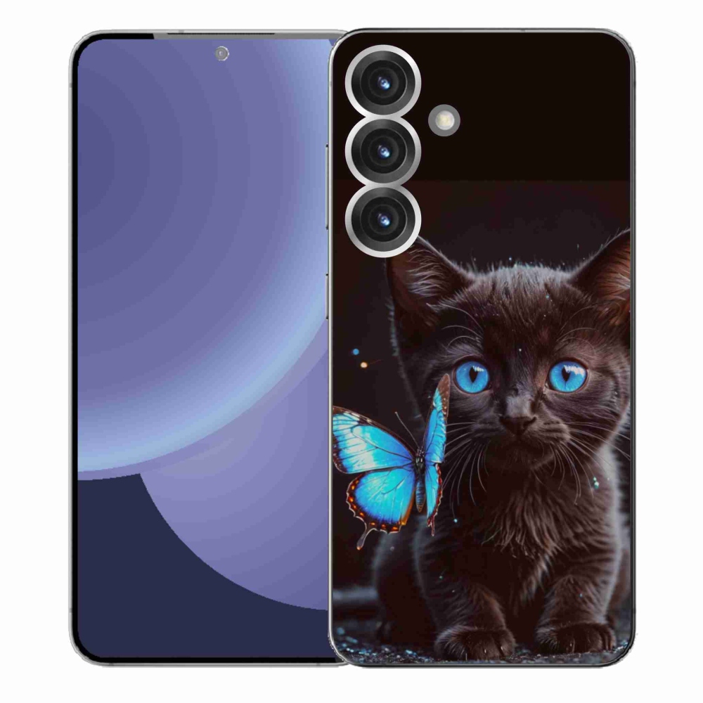 Gél védőhuzat mmCase Samsung Galaxy S25+ - fekete cica 3