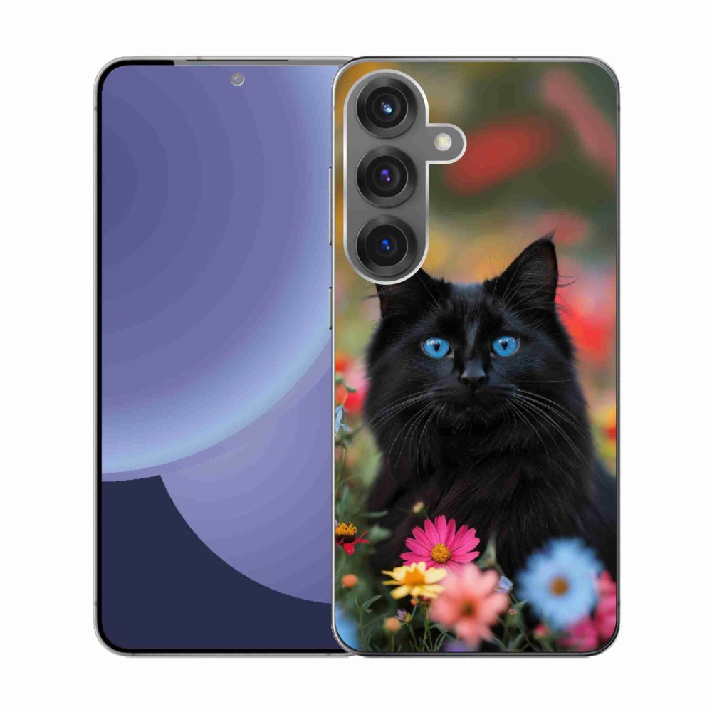 Zselés borítás mmCase Samsung Galaxy S25 - fekete cica 4