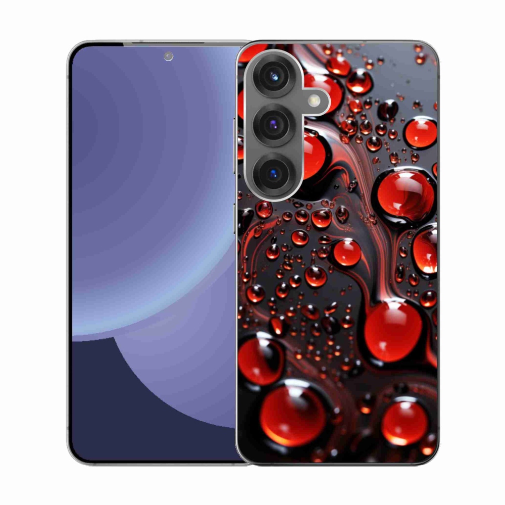 Gél védőhuzat mmCase Samsung Galaxy S25 - piros csepp 2