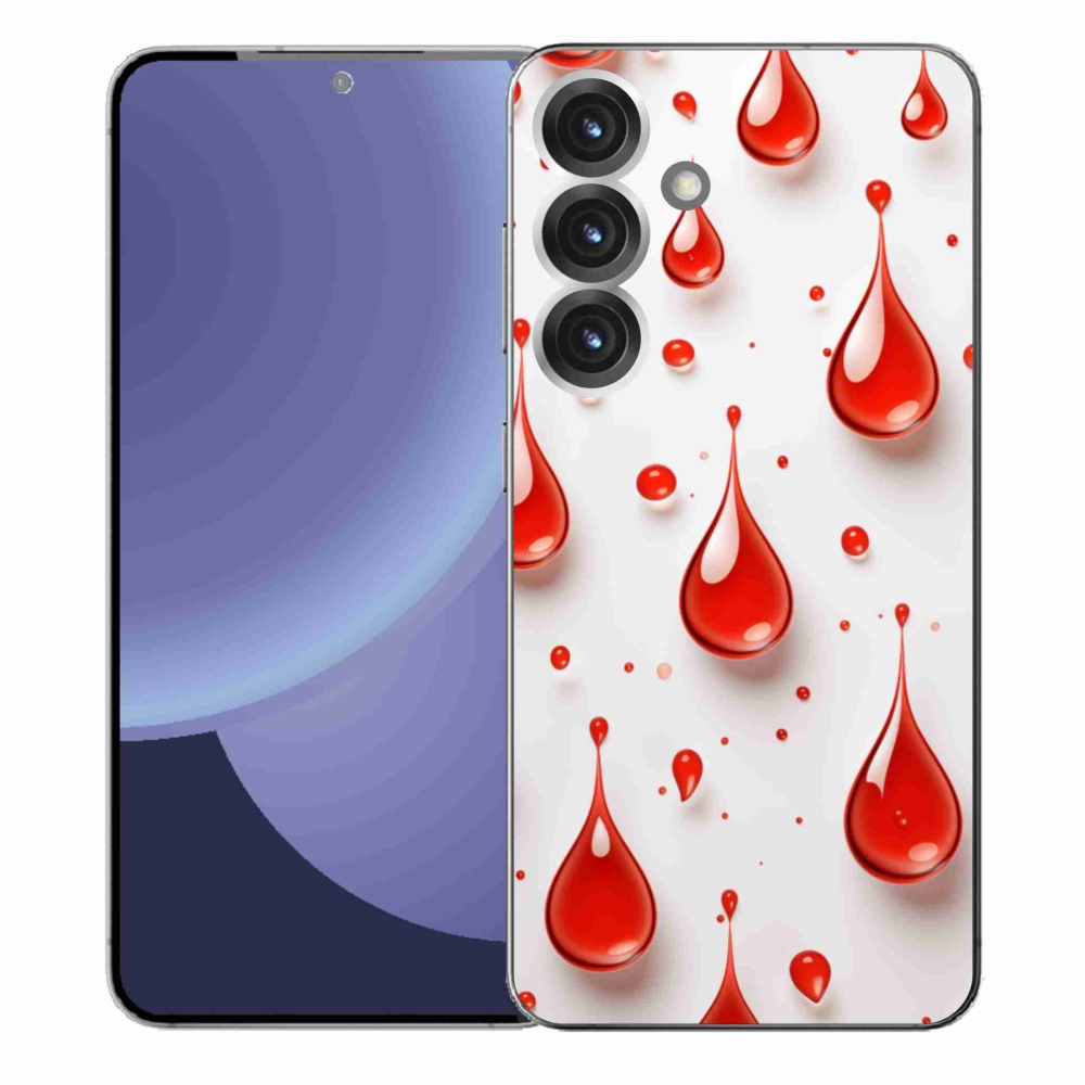 Zselés borítás mmCase Samsung Galaxy S25+ - piros cseppek