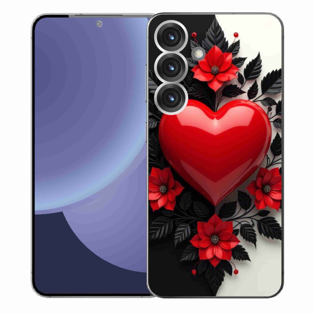 Gél védőhuzat mmCase Samsung Galaxy S25+ készülékhez - piros szív