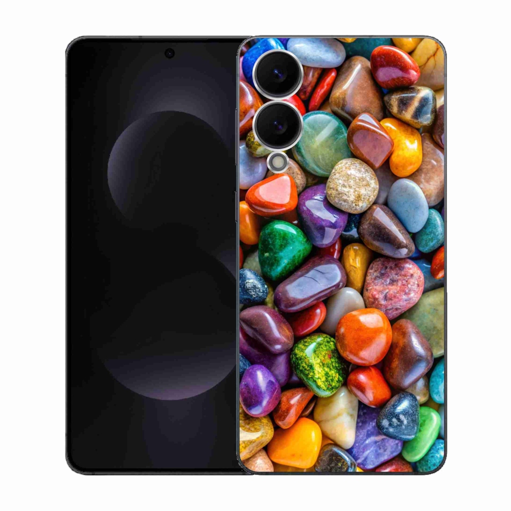 Gél borítás mmCase Samsung Galaxy S25 Edge készülékhez - színes strasszkövek