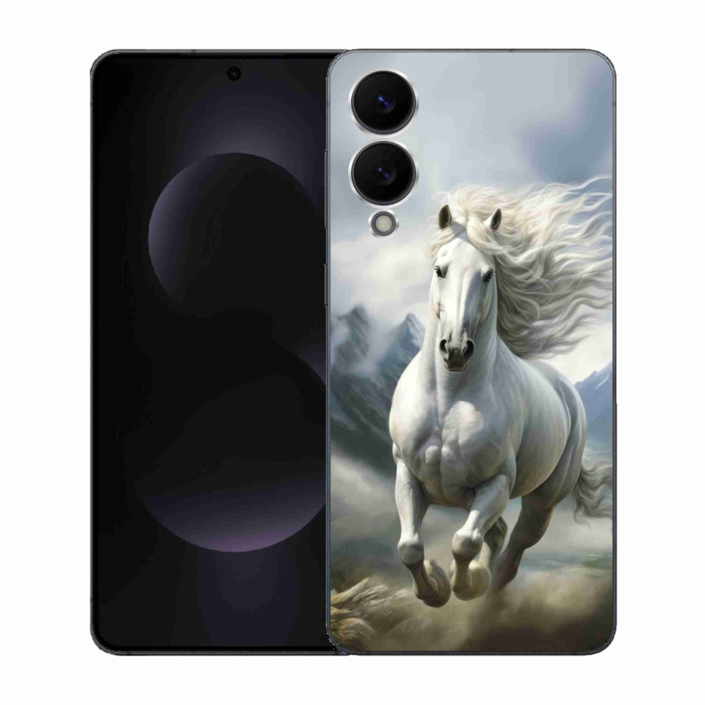 Gél borítás mmCase Samsung Galaxy S25 Edge - futó fehér ló 3