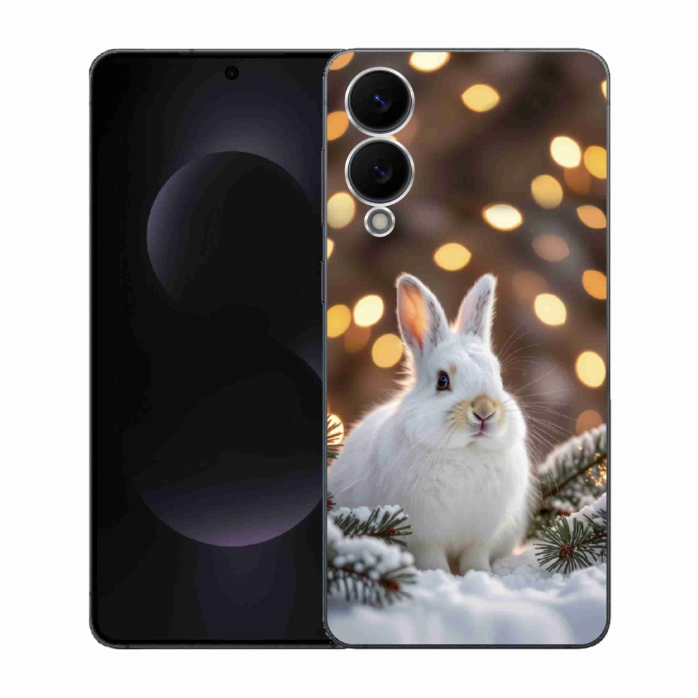 Gél védőhuzat mmCase Samsung Galaxy S25 Edge készülékhez - fehér nyúl