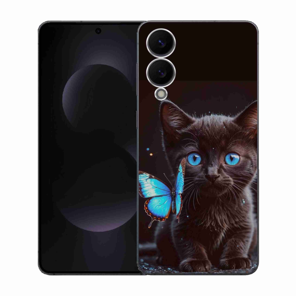 Zselés borítás mmCase Samsung Galaxy S25 Edge készülékhez - fekete cica 3