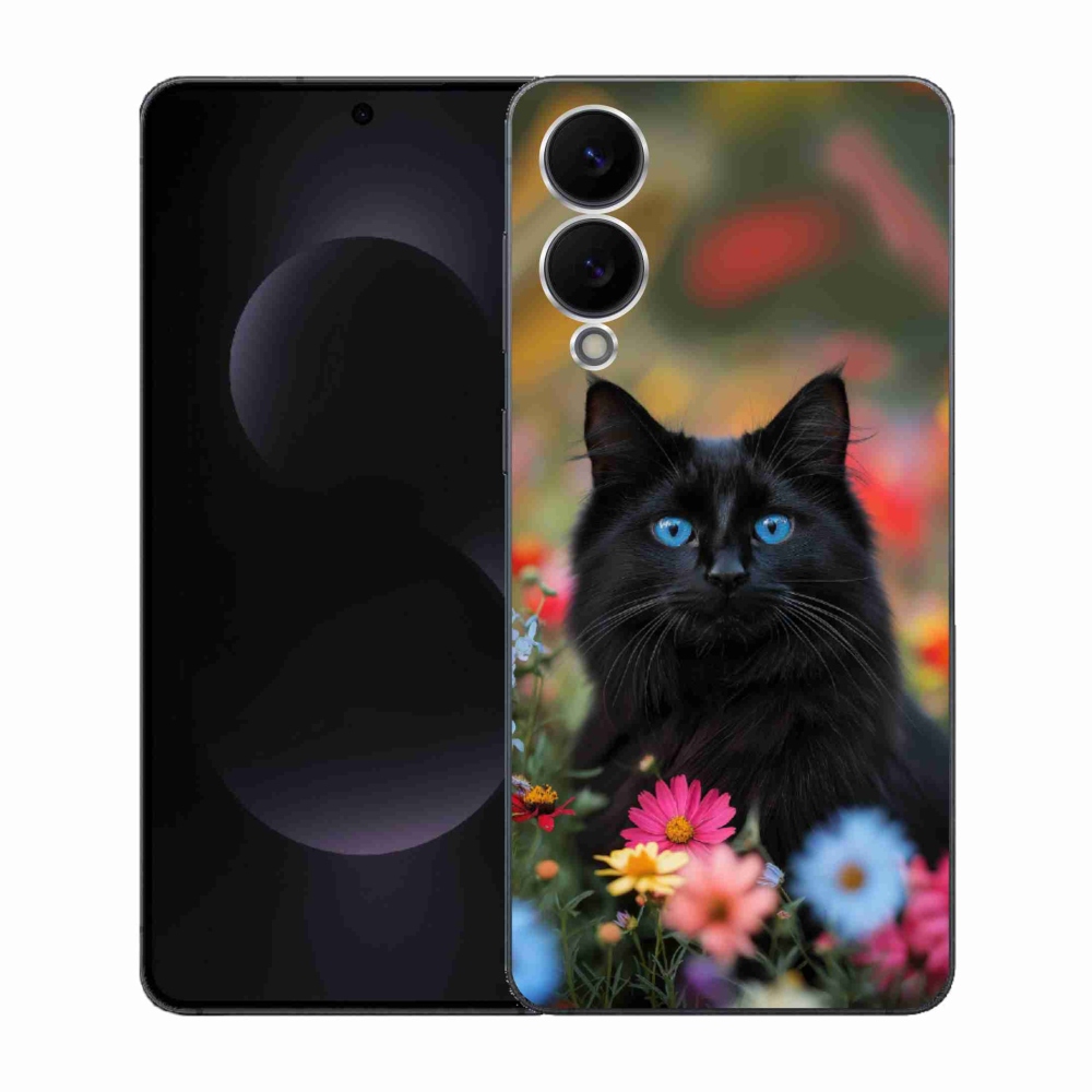 Gél borítás mmCase Samsung Galaxy S25 Edge készülékhez - fekete cica 4