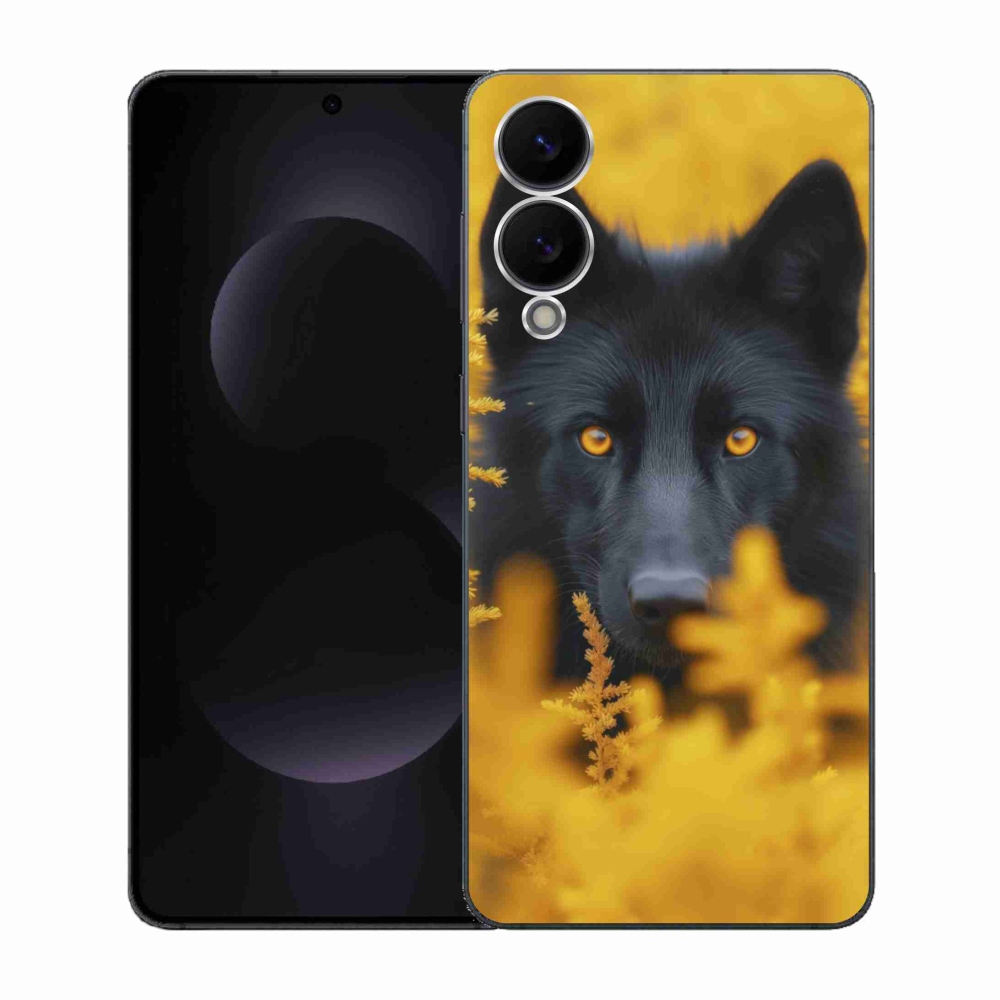 Gél védőhuzat mmCase Samsung Galaxy S25 Edge - fekete farkas 2