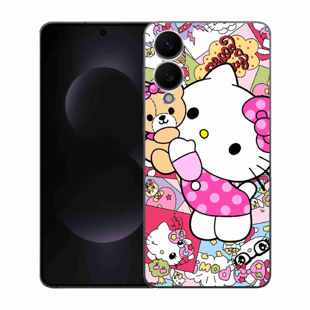 Gél borítás mmCase Samsung Galaxy S25 Edge készülékhez - aranyos cica