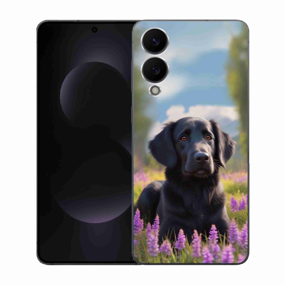 Zselés borítás mmCase Samsung Galaxy S25 Edge készülékhez - elegáns fekete retriever