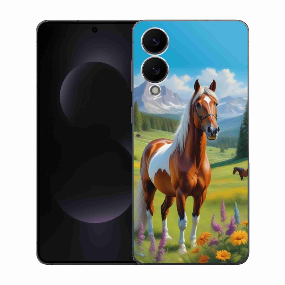 Zselés borítás mmCase Samsung Galaxy S25 Edge készülékhez - ló a réten