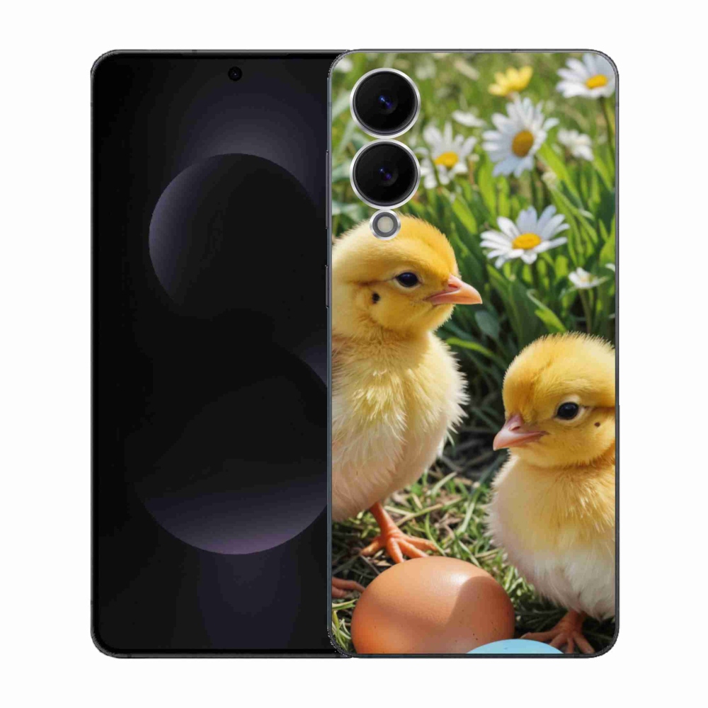 Gél borítás mmCase Samsung Galaxy S25 Edge készülékhez - csirkék