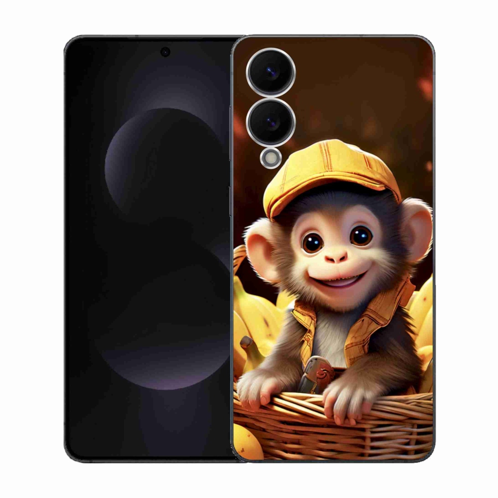 Gél védőhuzat mmCase Samsung Galaxy S25 Edge készülékhez - majom a kosárban