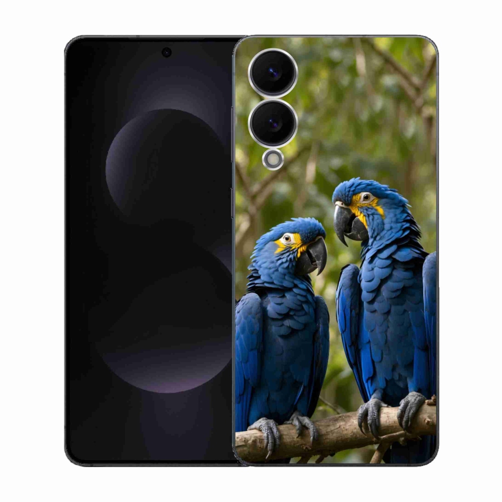 Gél borítás mmCase Samsung Galaxy S25 Edge készülékhez - papagáj duó