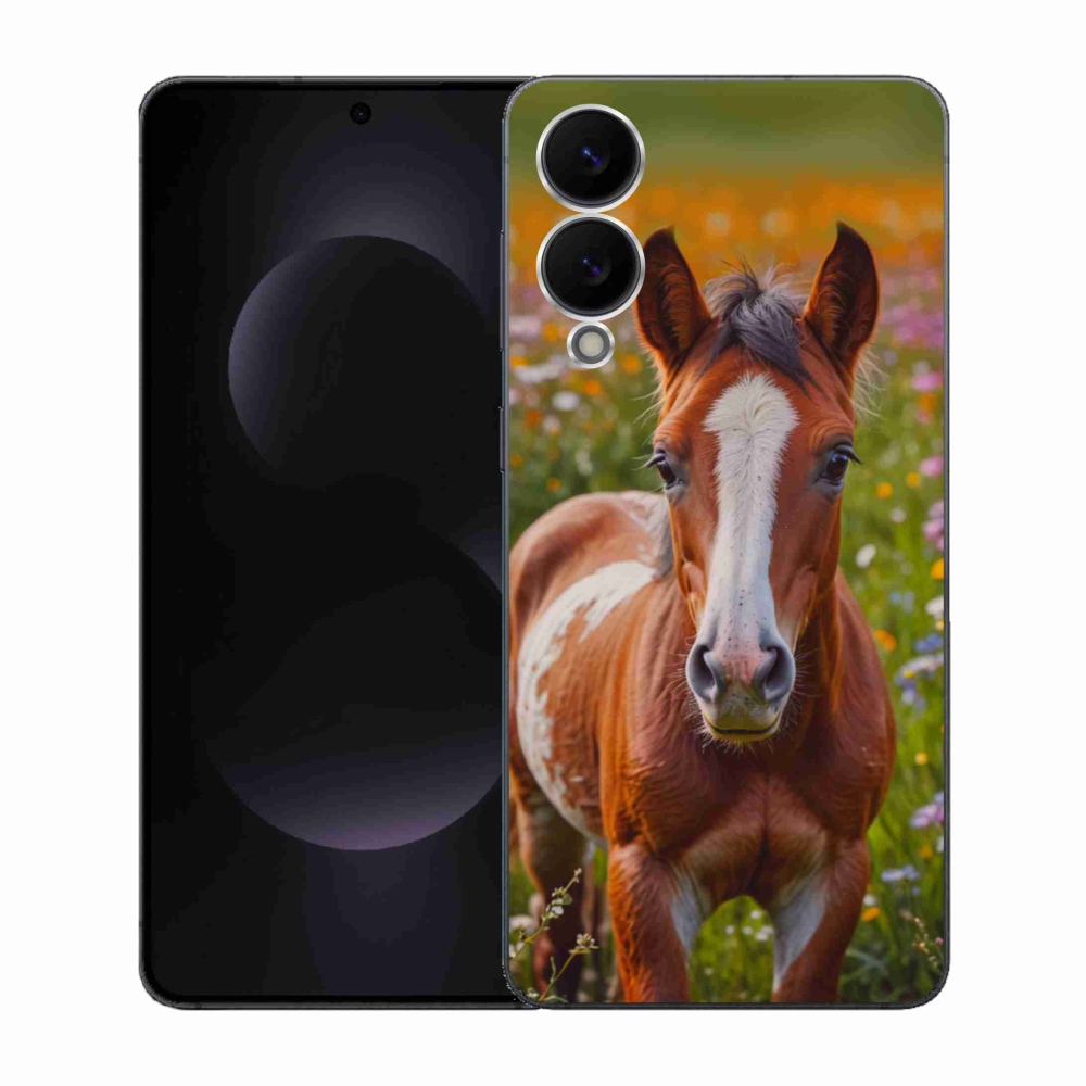 Gél borítás mmCase Samsung Galaxy S25 Edge készülékhez - aranyos csikó