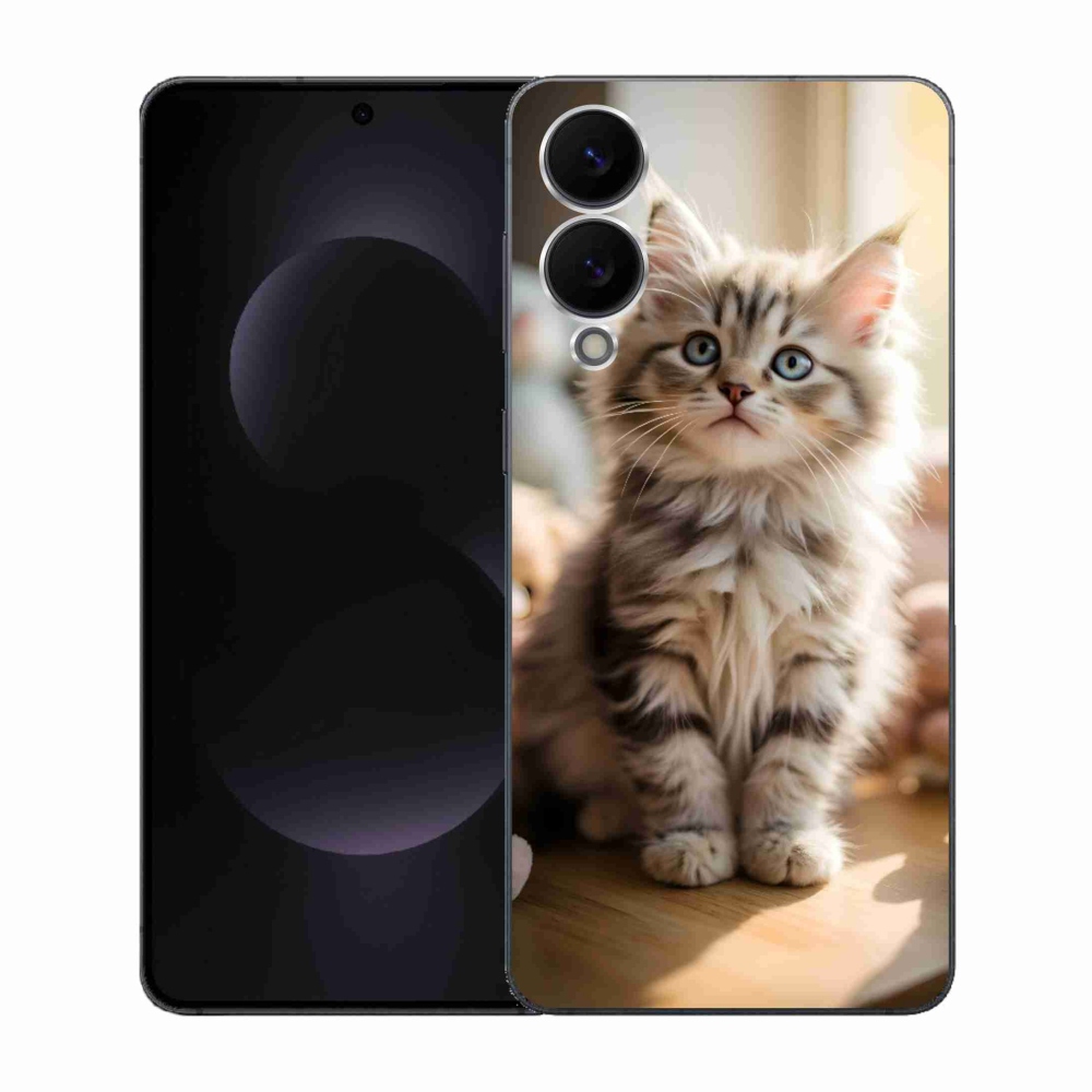 Gél borítás mmCase Samsung Galaxy S25 Edge készülékhez - aranyos cica 10