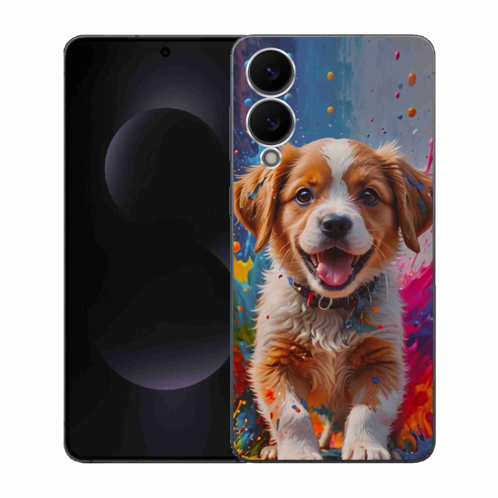 Gél borítás mmCase Samsung Galaxy S25 Edge készülékhez - aranyos kiskutya 3