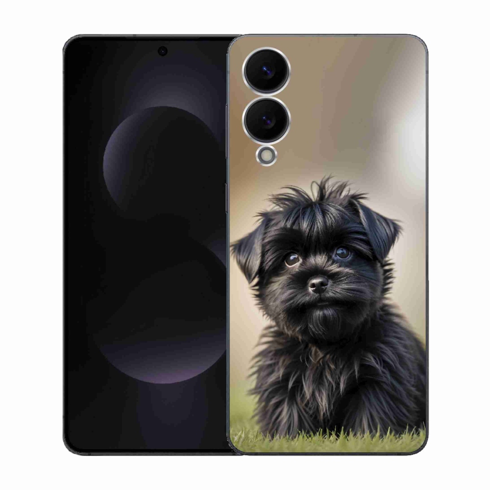 Gél borítás mmCase Samsung Galaxy S25 Edge készülékhez - aranyos fekete kutya