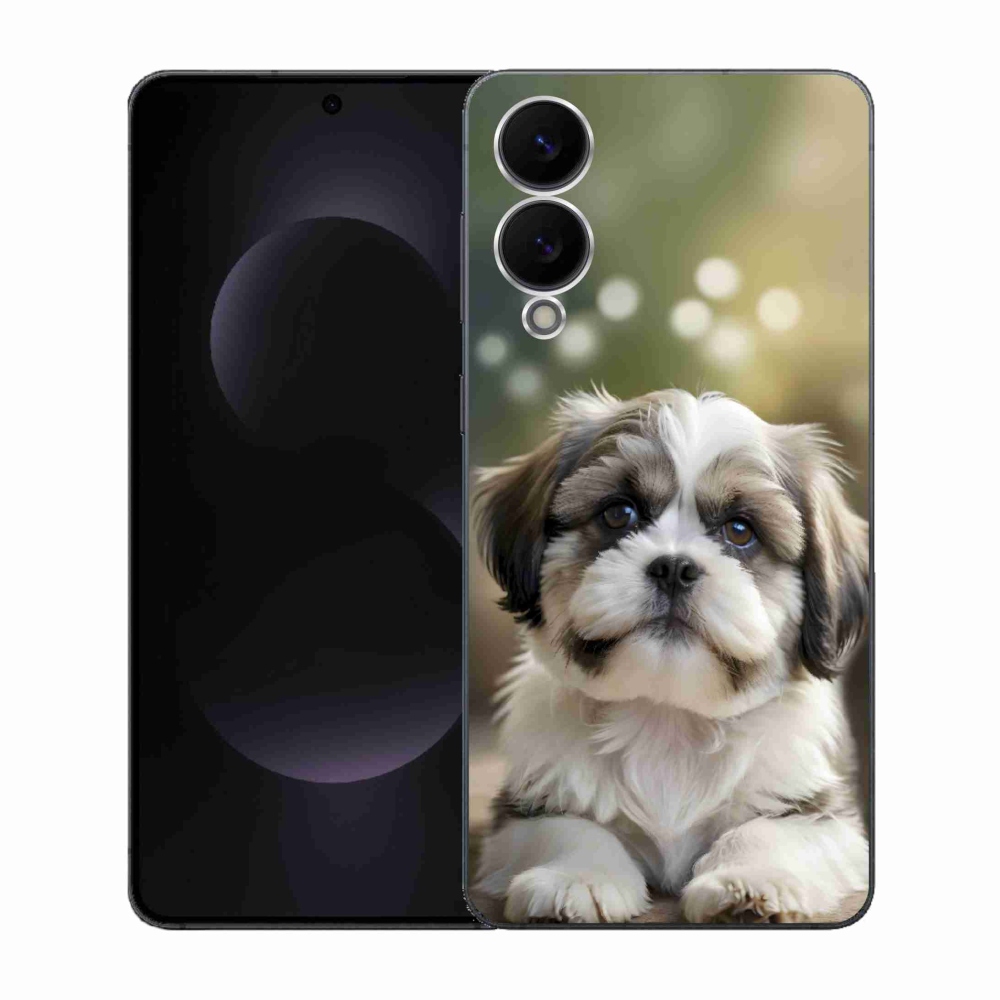 Gél borítás mmCase Samsung Galaxy S25 Edge készülékhez - aranyos shih-tzu