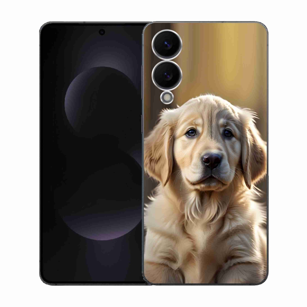 Gél borítás mmCase Samsung Galaxy S25 Edge készülékhez - aranyos arany retriever