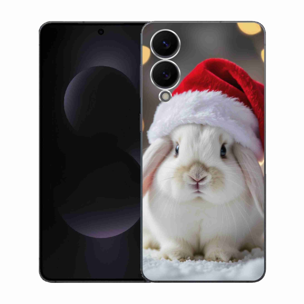 Gél borítás mmCase Samsung Galaxy S25 Edge készülékhez - karácsonyi nyuszi