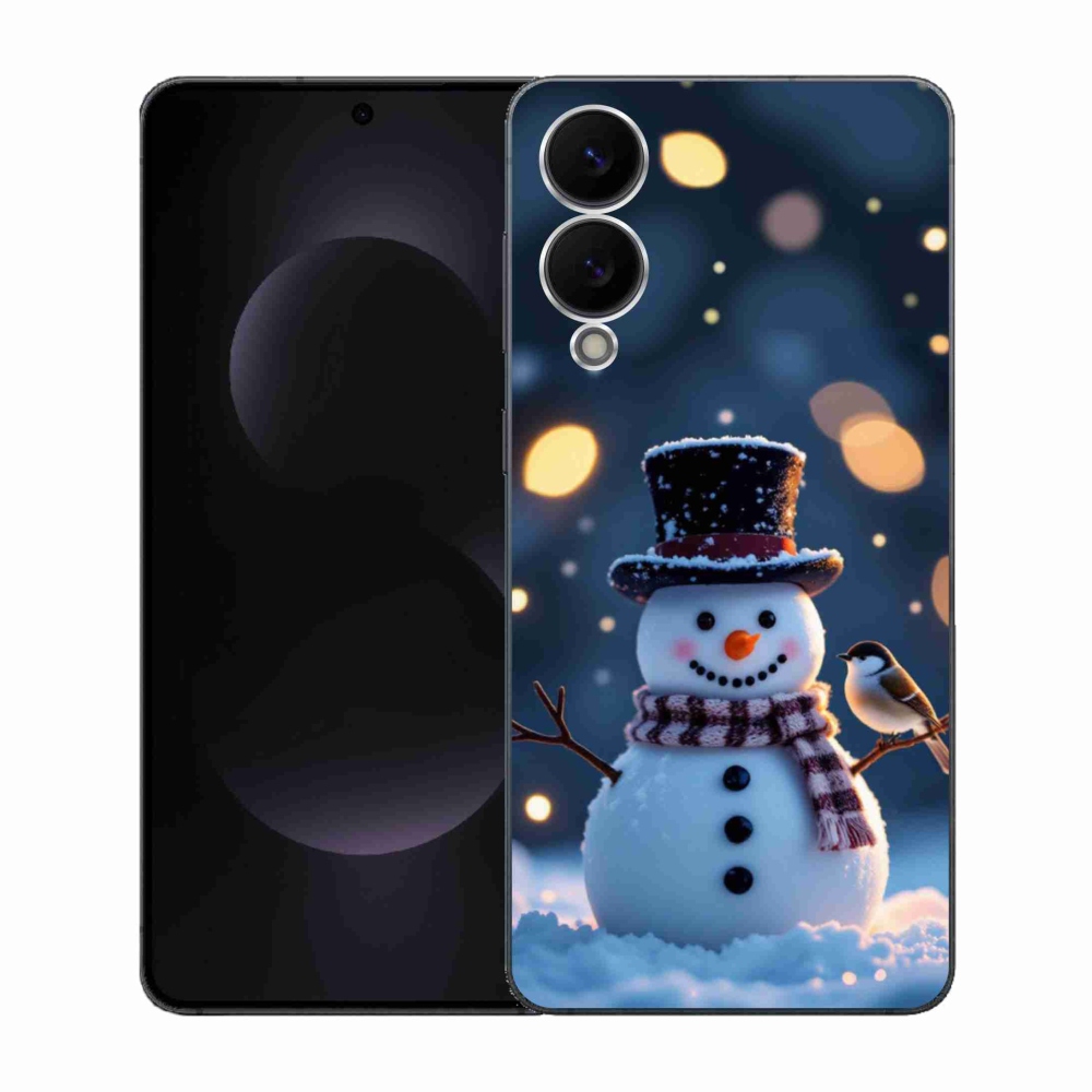 Gél borítás mmCase Samsung Galaxy S25 Edge készülékhez - Karácsonyi hóember