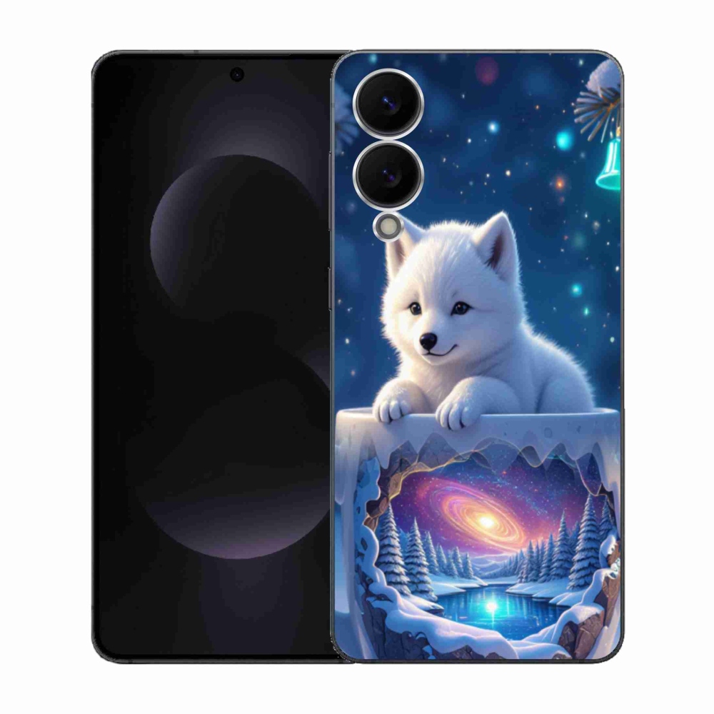 Gél borítás mmCase Samsung Galaxy S25 Edge készülékhez - karácsonyi kölyökkutya