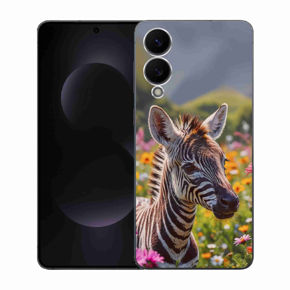 Zselés borítás mmCase Samsung Galaxy S25 Edge készülékhez - zebra a réten