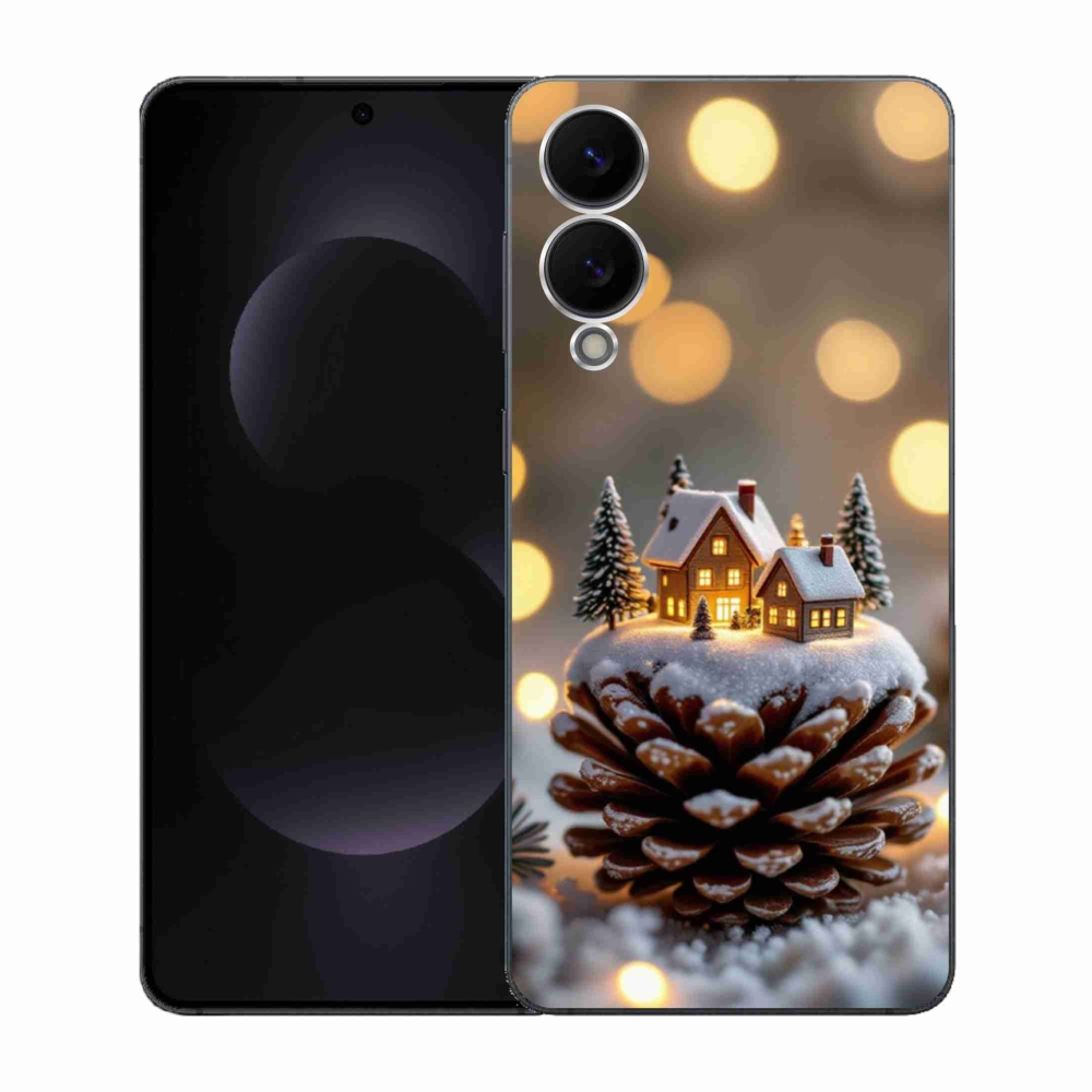 Gél borítás mmCase Samsung Galaxy S25 Edge készülékhez - téli falu