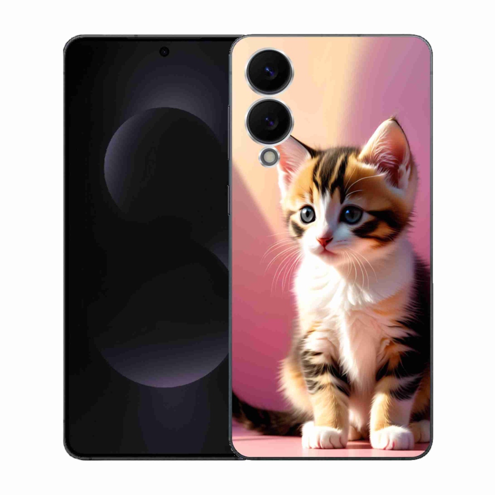 Gél borítás mmCase Samsung Galaxy S25 Edge készülékhez - kíváncsi cica 2