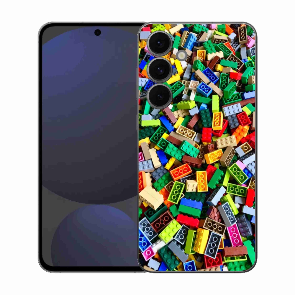Zselés borítás mmCase Samsung Galaxy S25 FE - színes építőkockákhoz