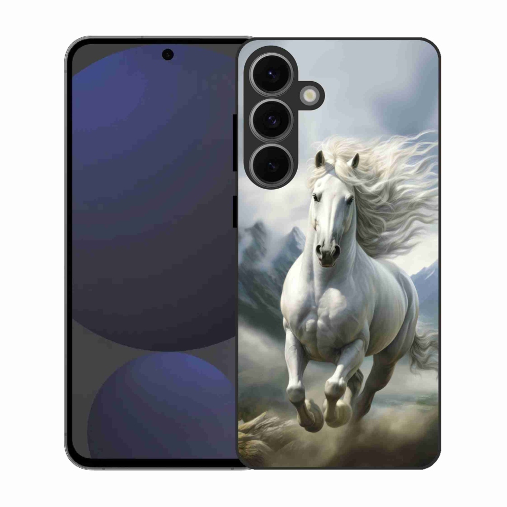 Gél borítás mmCase Samsung Galaxy S25 FE - futó fehér ló 3