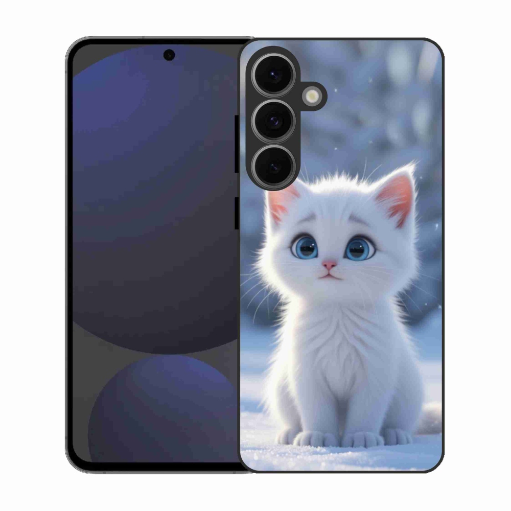 Gél védőhuzat mmCase Samsung Galaxy S25 FE - fehér cica 3