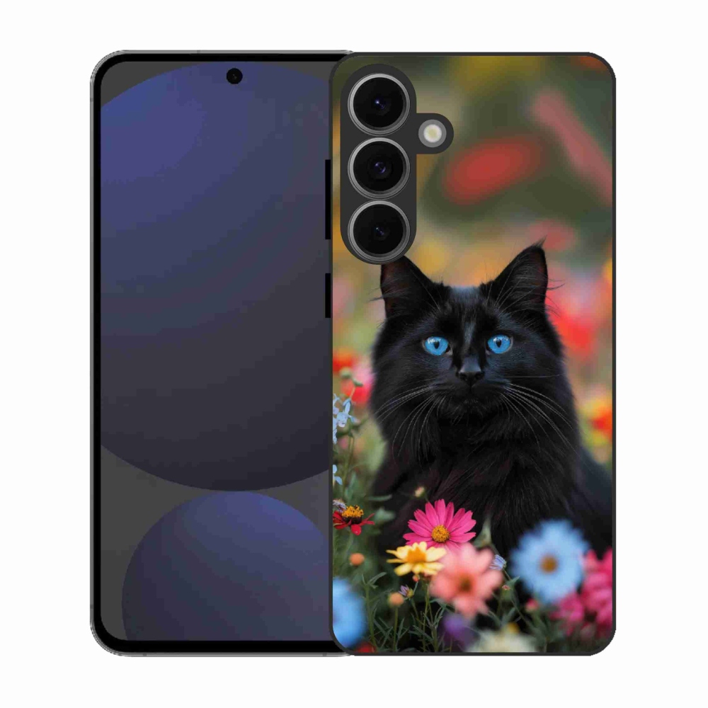 Zselés borítás mmCase Samsung Galaxy S25 FE - fekete cica 4