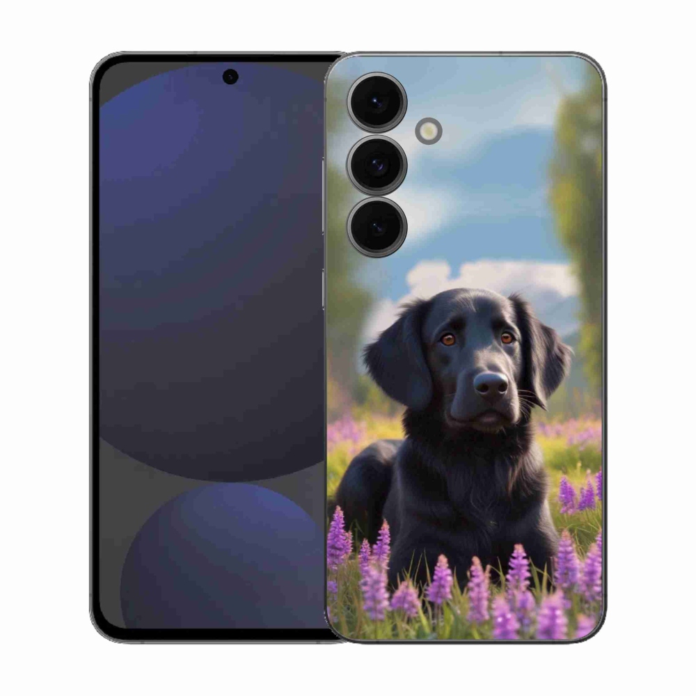 Zselés borítás mmCase Samsung Galaxy S25 FE készülékhez - elegáns fekete retriever