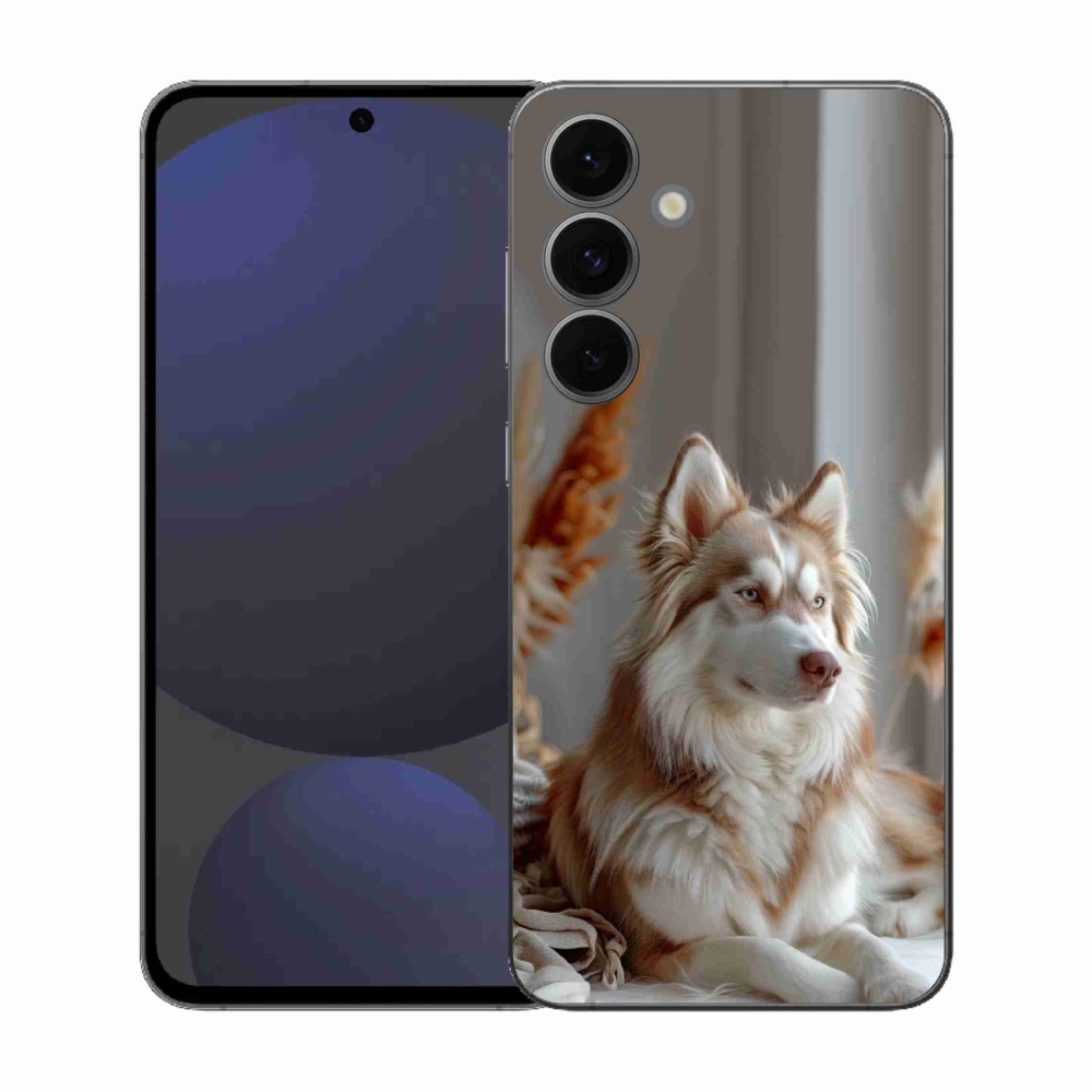 Zselés borítás mmCase Samsung Galaxy S25 FE - csendes szibériai husky