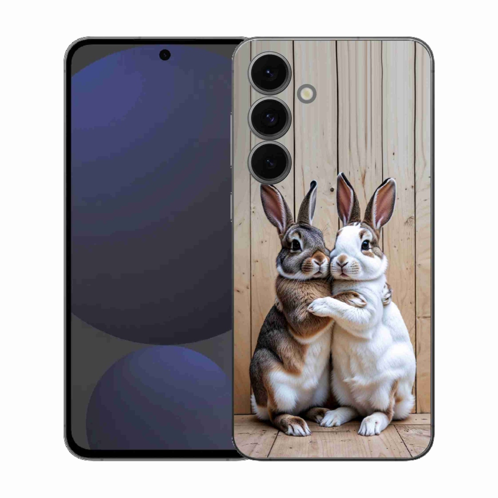 Zselés borítás mmCase Samsung Galaxy S25 FE - nyúl párhoz