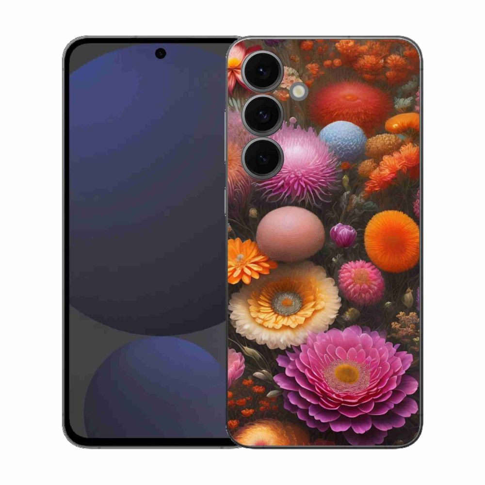 Gél borítás mmCase Samsung Galaxy S25 FE készülékhez - virágos kompozíció