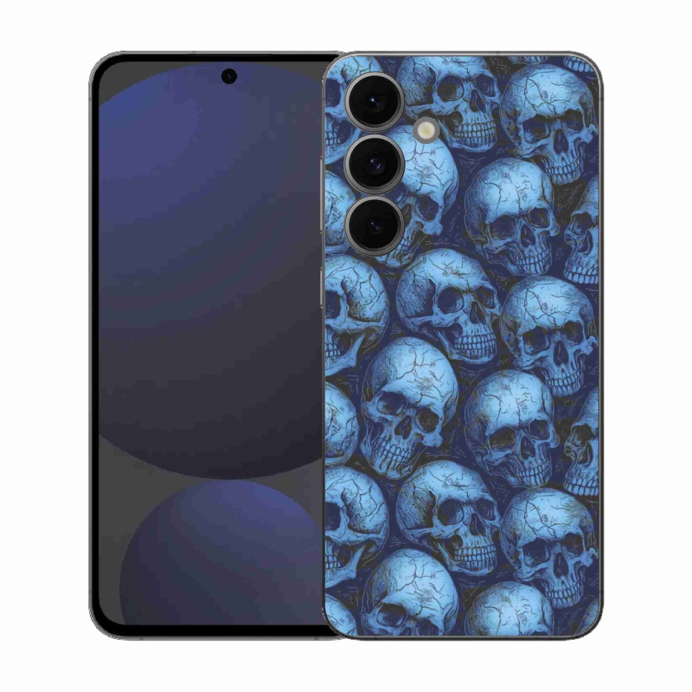 Zselés borítás mmCase Samsung Galaxy S25 FE - koponyákhoz