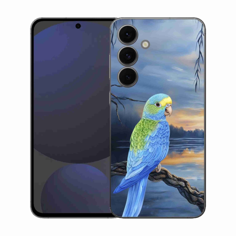 Zselés borítás mmCase Samsung Galaxy S25 FE készülékhez - kék papagáj