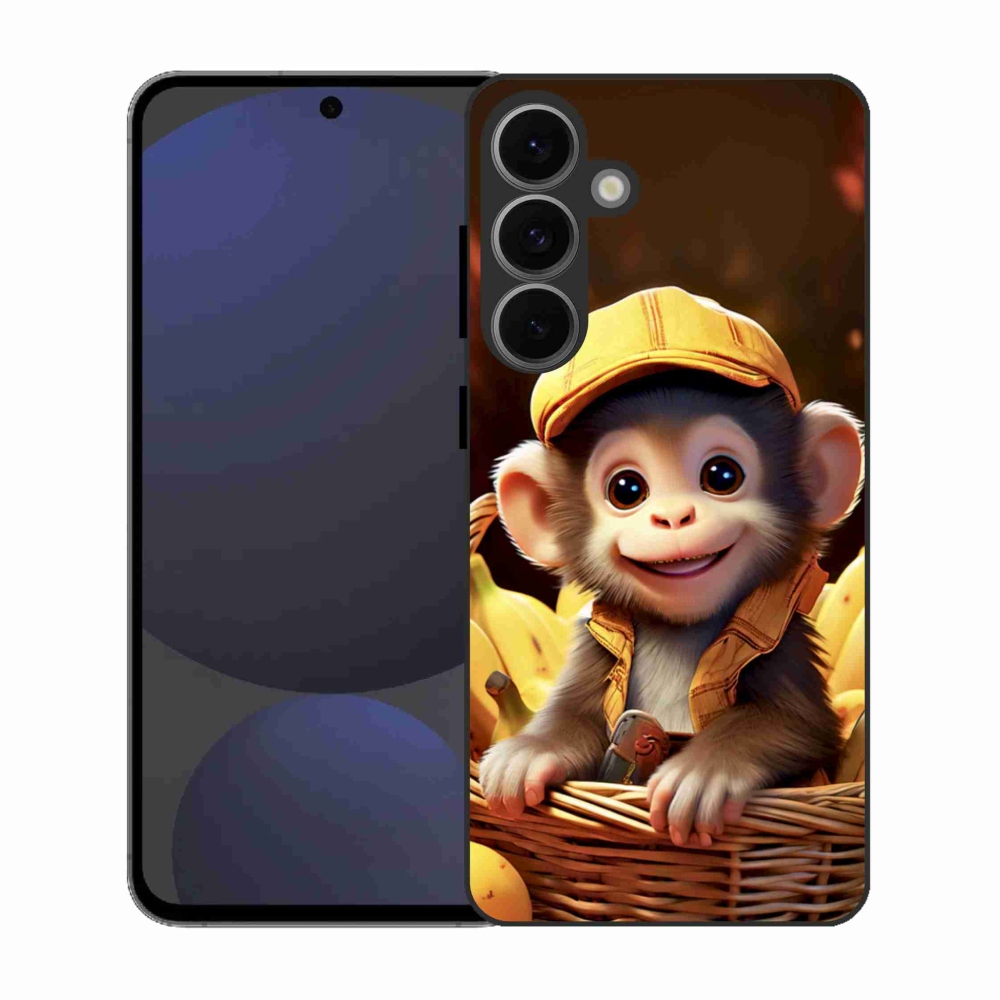 Zselés borítás mmCase Samsung Galaxy S25 FE - majom a kosárban