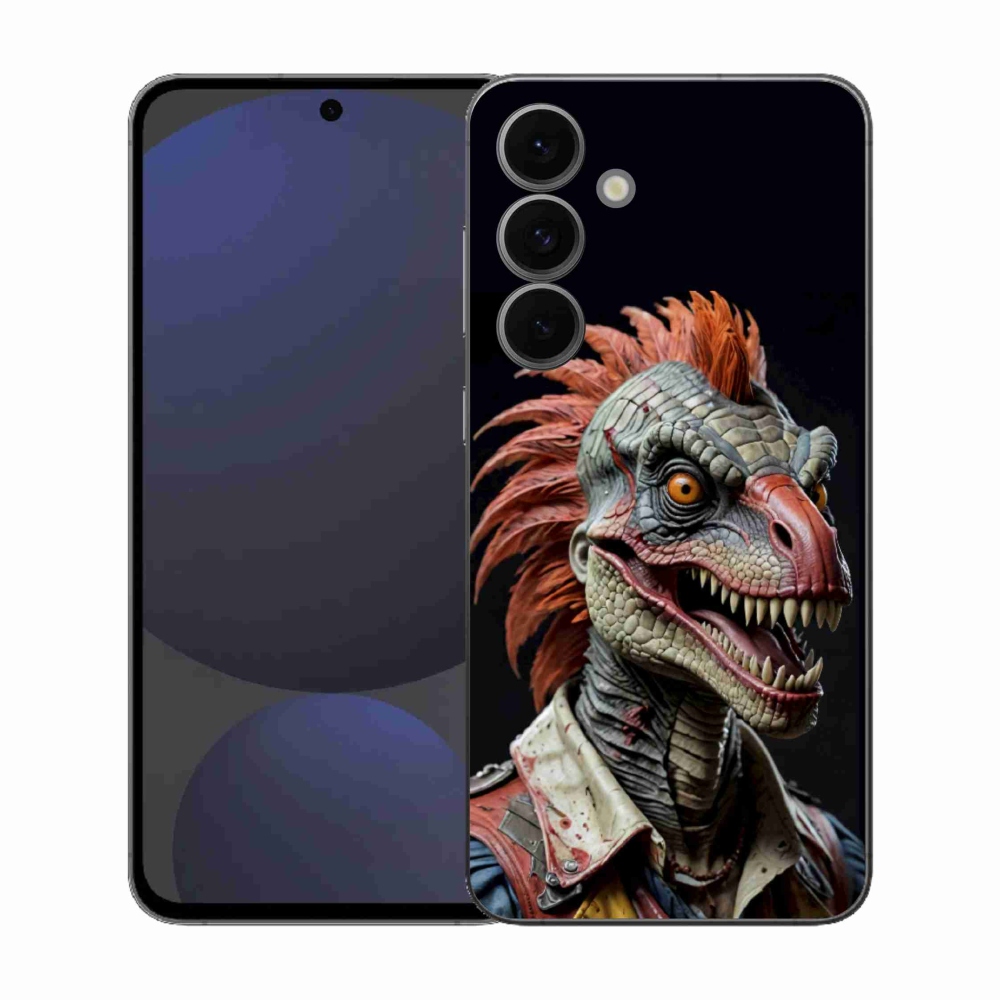 Zselés borítás mmCase Samsung Galaxy S25 FE - punk dinoszauruszhoz