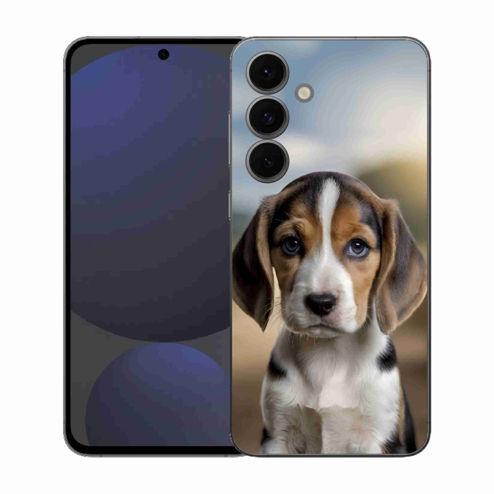 Gél borítás mmCase Samsung Galaxy S25 FE készülékhez - aranyos beagle