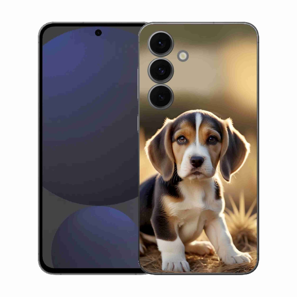 Gél borítás mmCase Samsung Galaxy S25 FE készülékhez - aranyos beagle